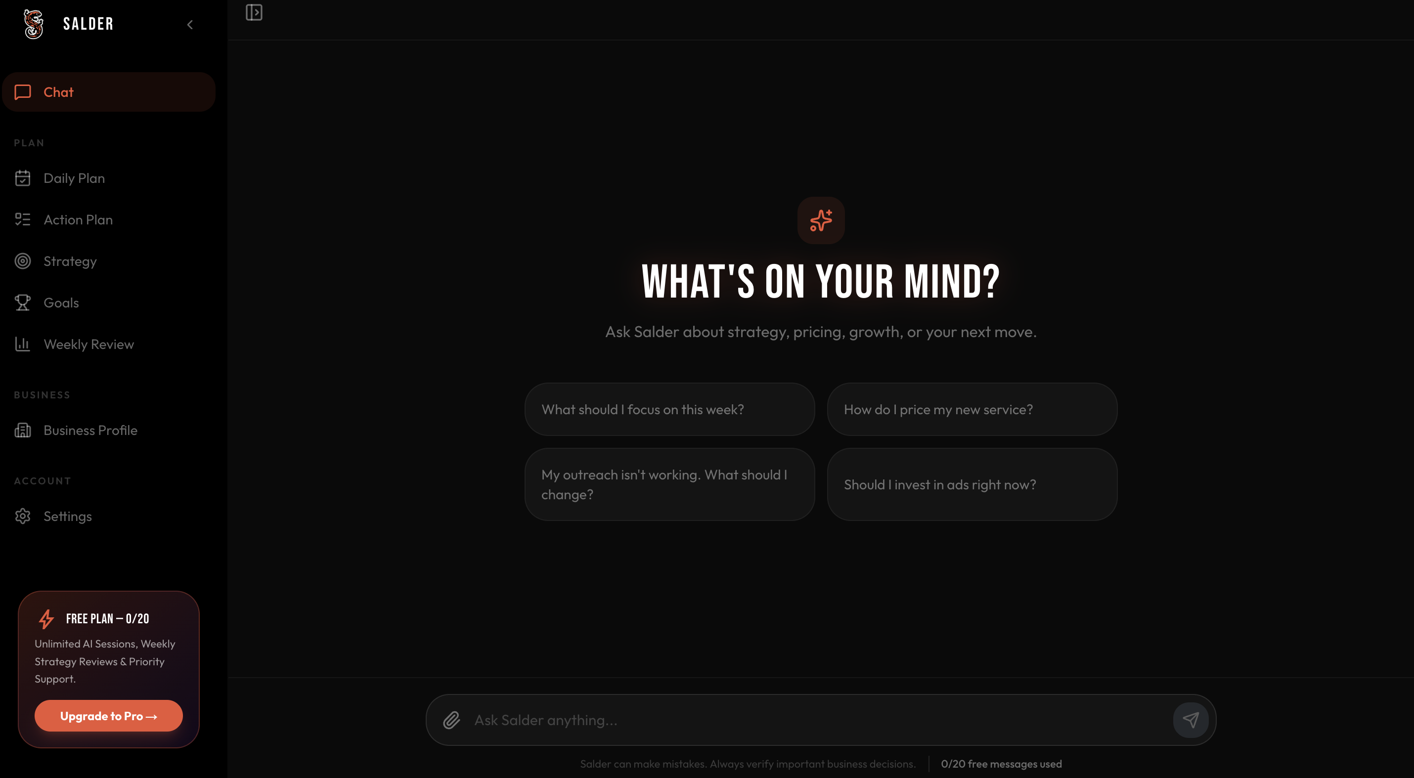 Salder  - Main product screenshot demonstrating key features and user interface