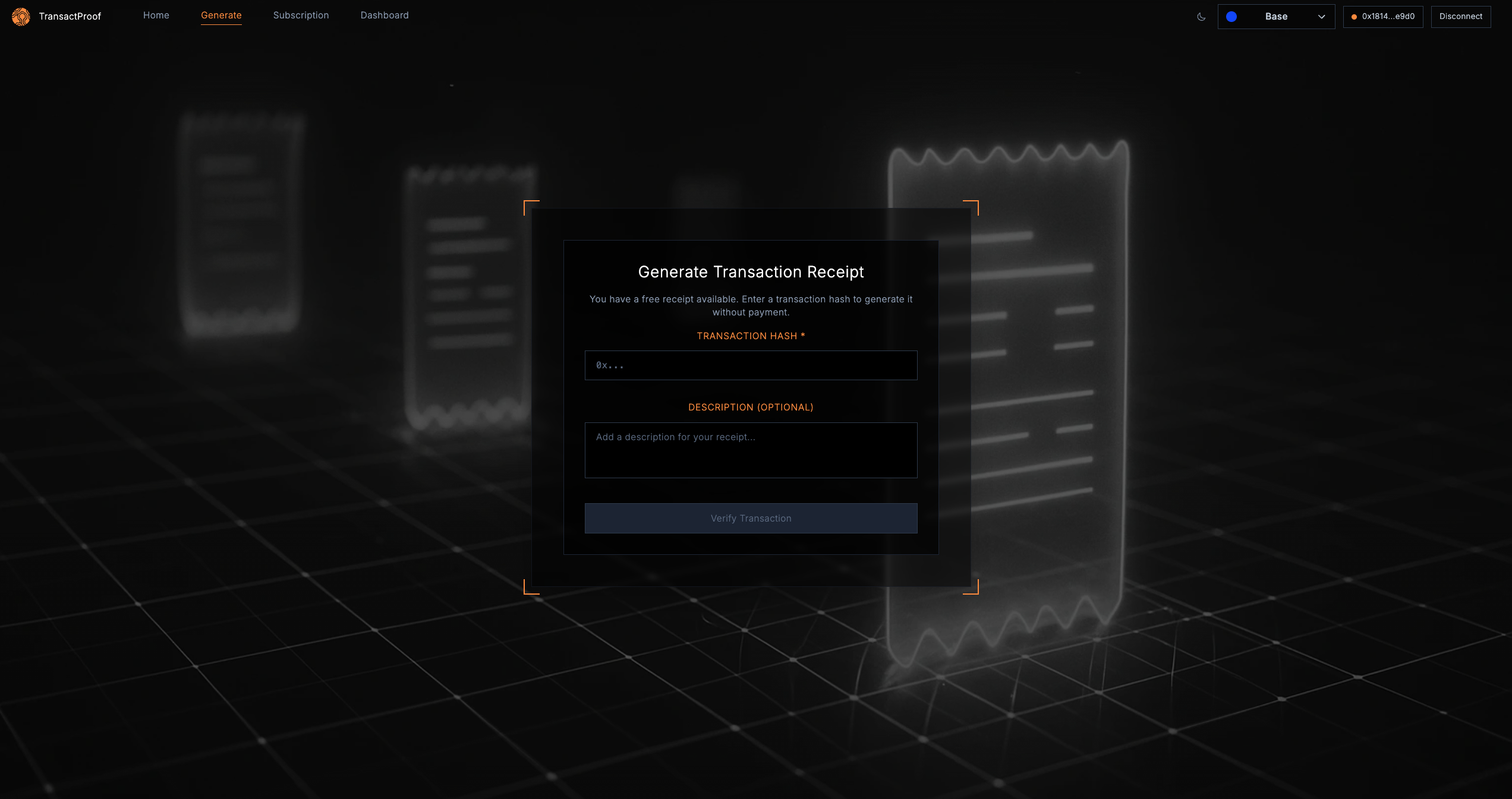 TransactProof - Screenshot 2 showing product features and functionality