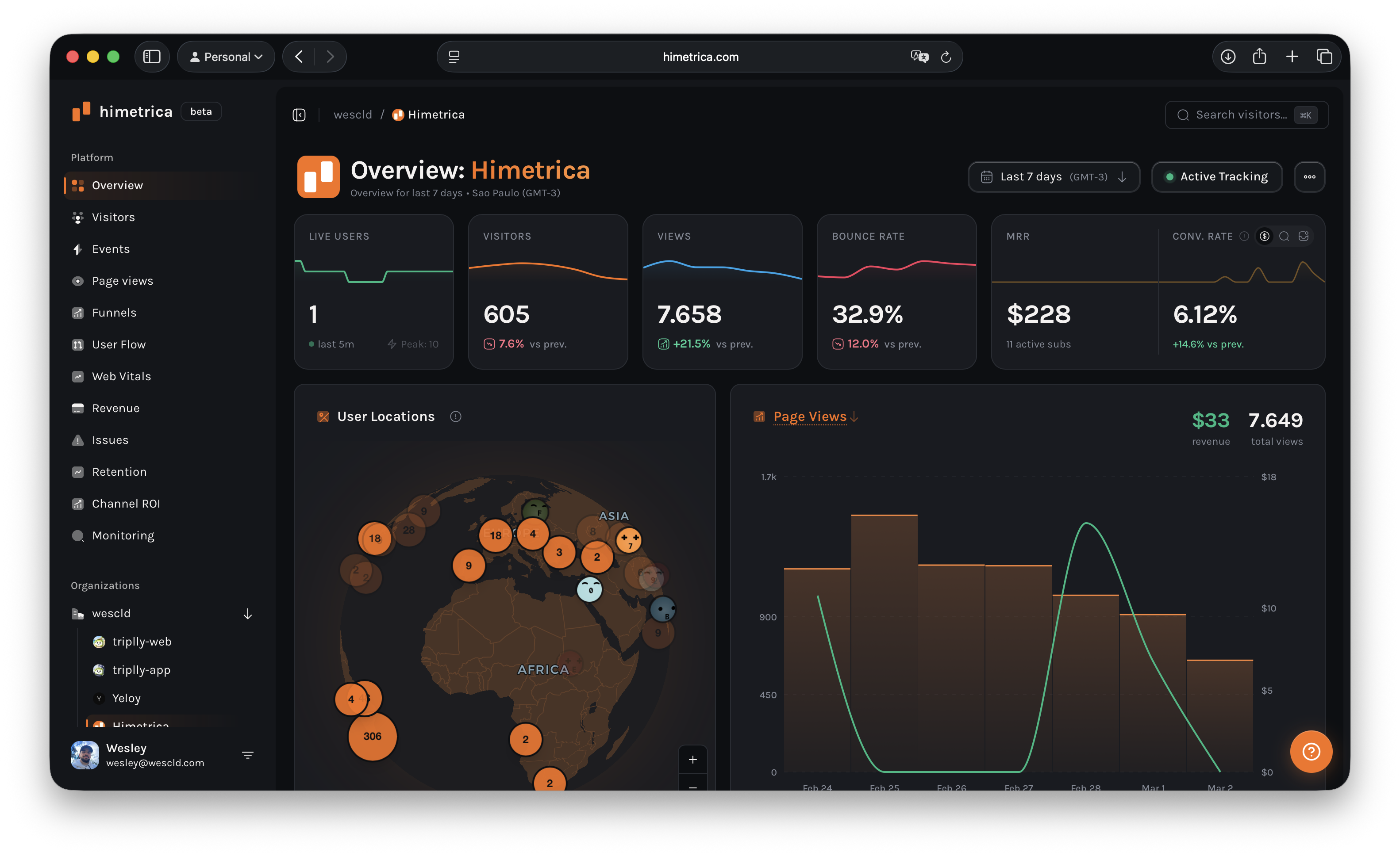 Himetrica  - Main product screenshot demonstrating key features and user interface