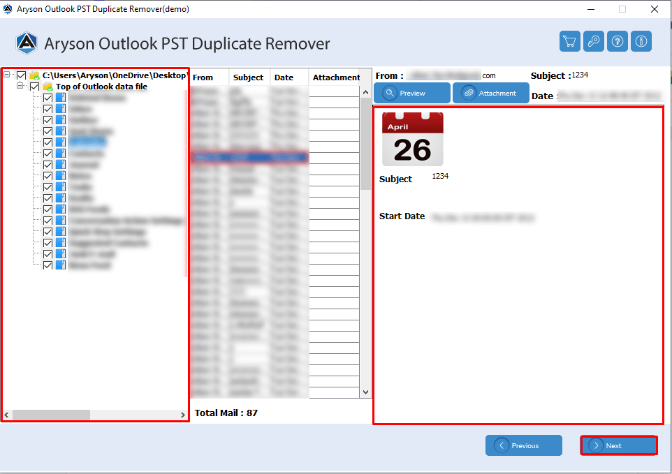 Outlook PST Duplicate remover media 2