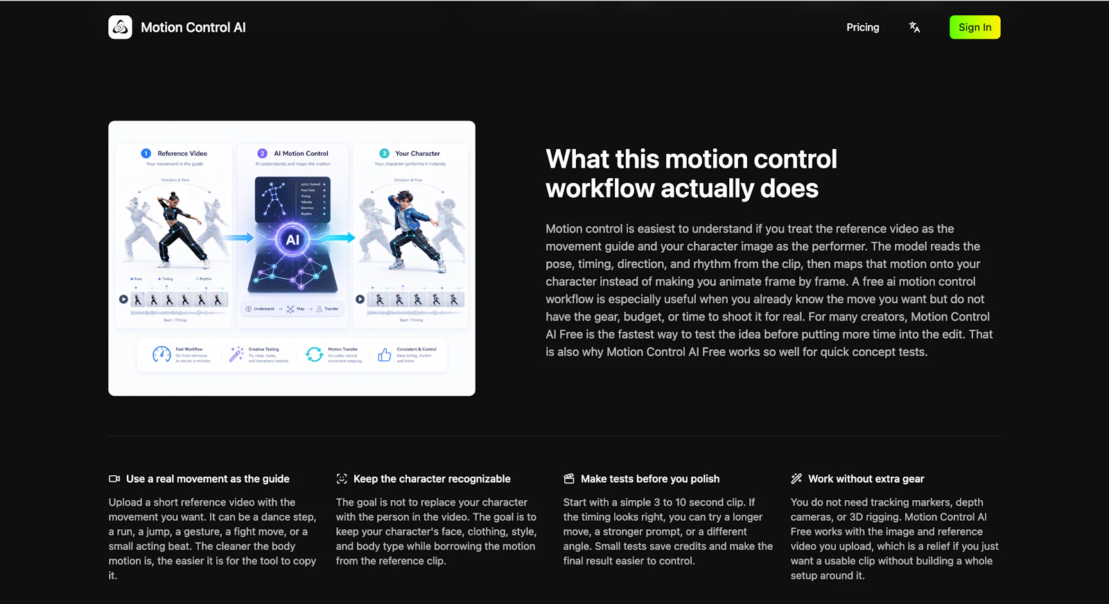 Motion Control AI screenshot 2
