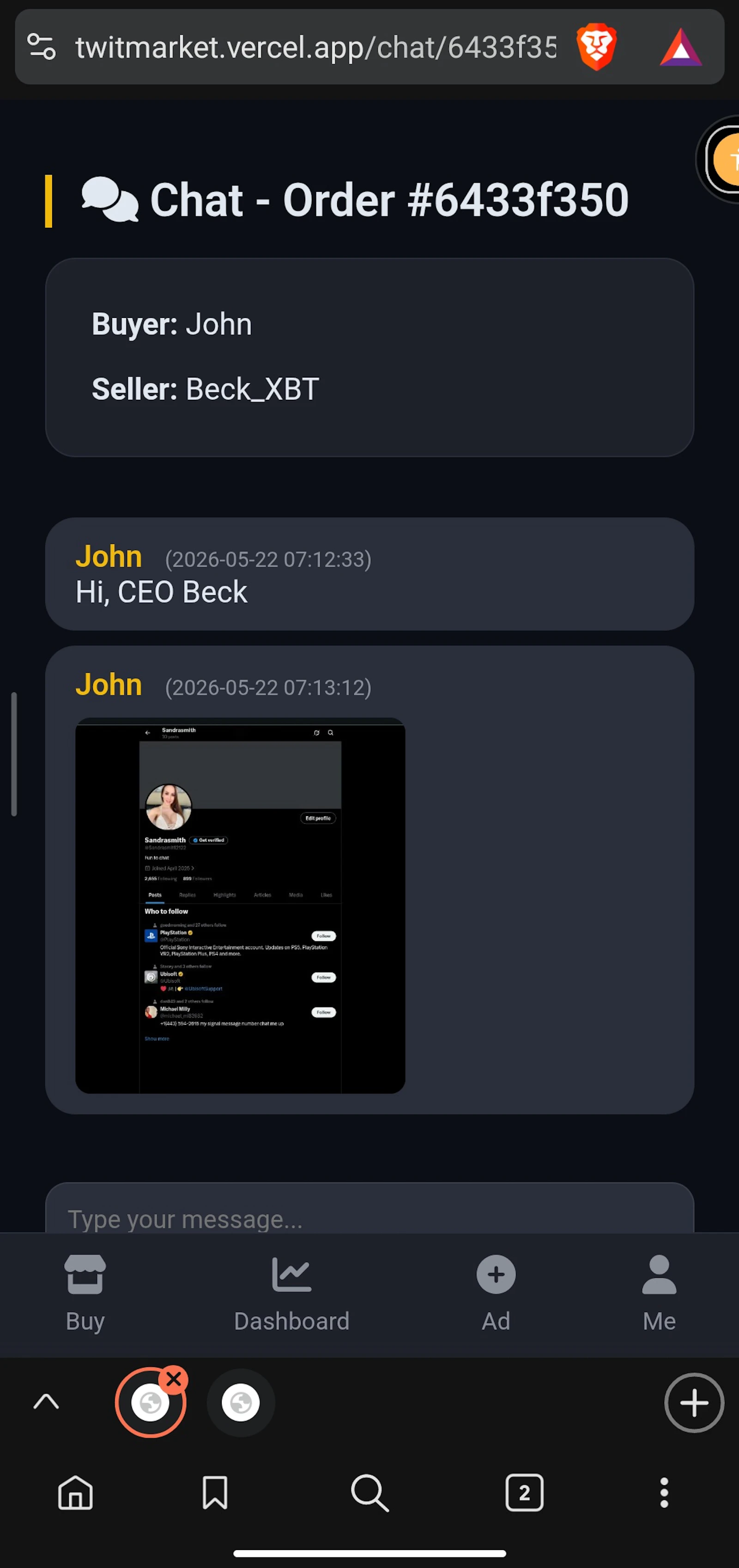 Twitmarket screenshot 3