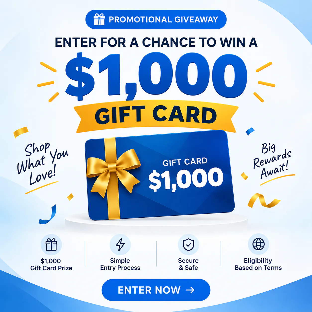 Win a $1,000 Gift Card