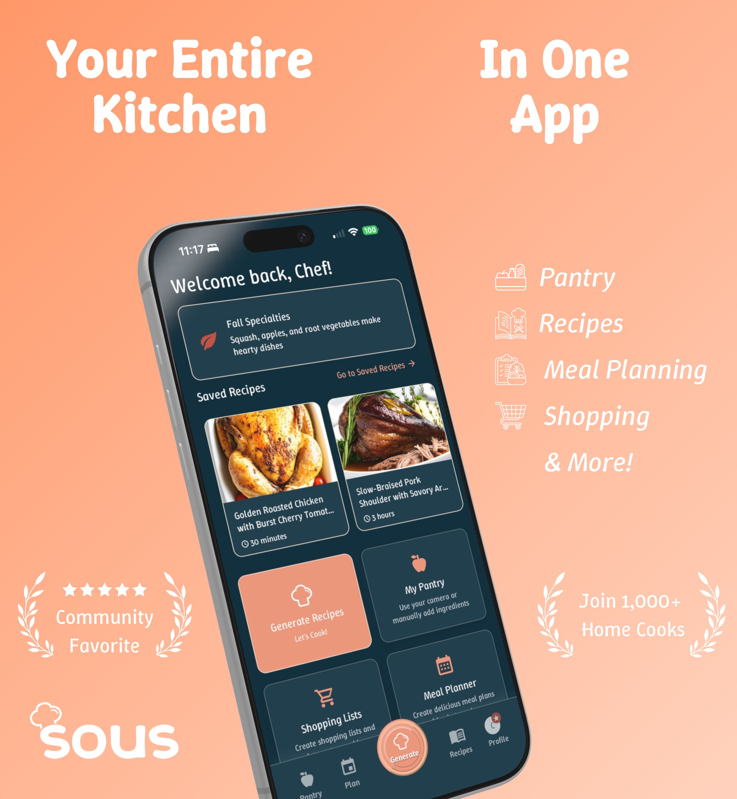 Sous - Main product screenshot demonstrating key features and user interface