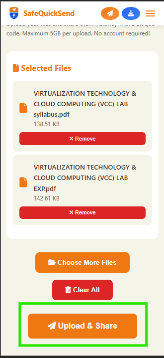 SafeQuickSend gallery image