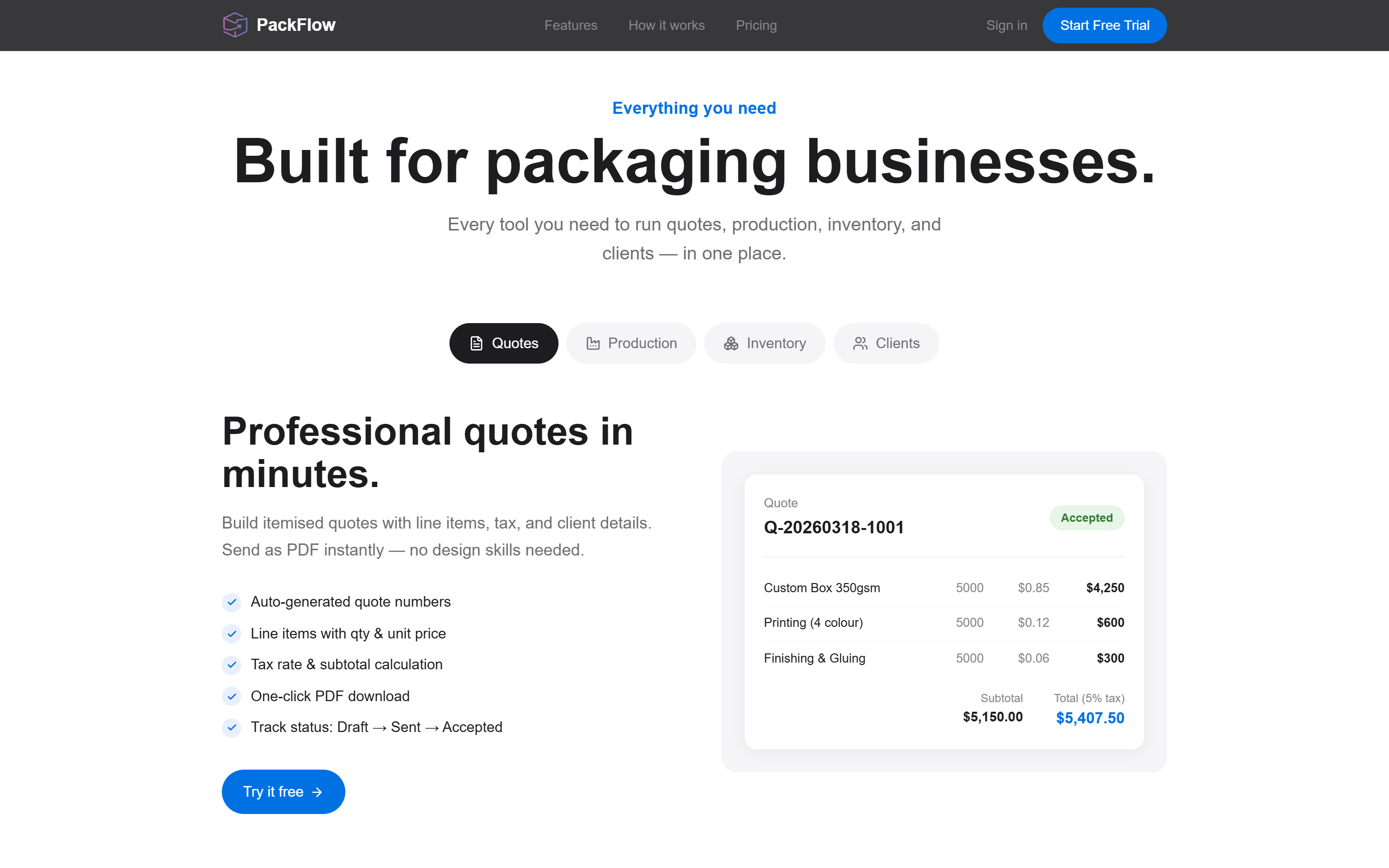PackFlow gallery image