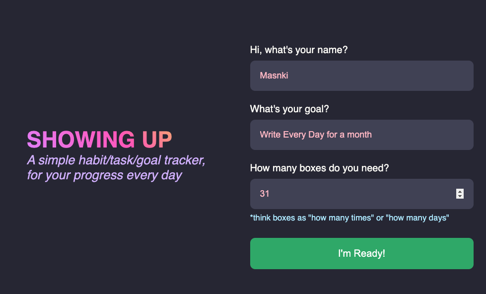 Showing Up gallery image