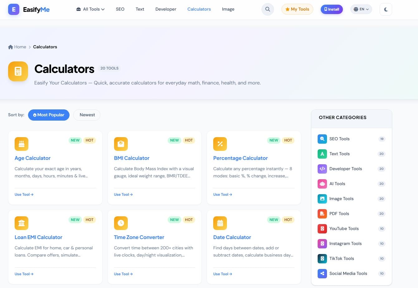 EasifyMe – Free All-in-One Online Tools gallery image