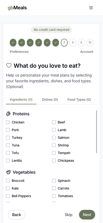 gbMeals gallery image