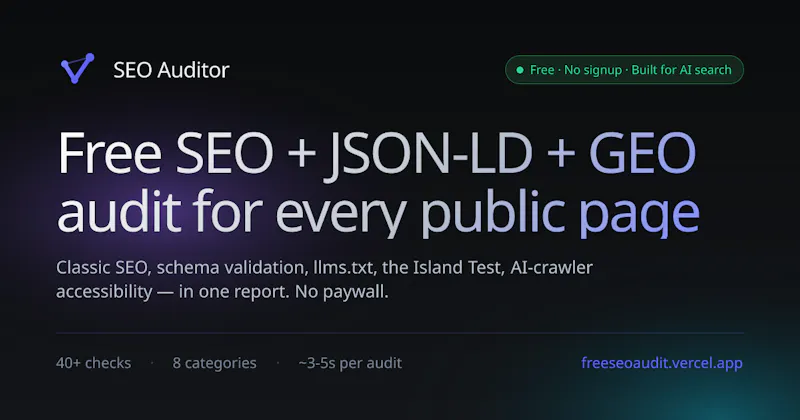 Free SEO Audit Tool screenshot 1