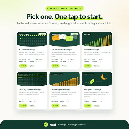Nest Savings Challenge Tracker gallery image