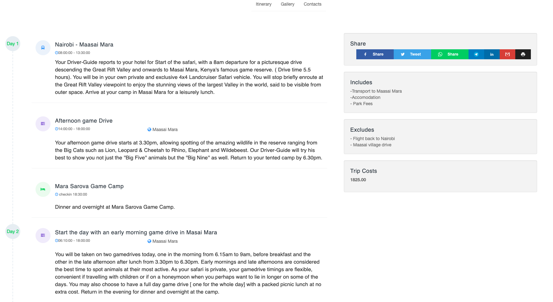 Safari Planner gallery image