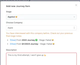 RoadToJobs: Interview Tracking app gallery image