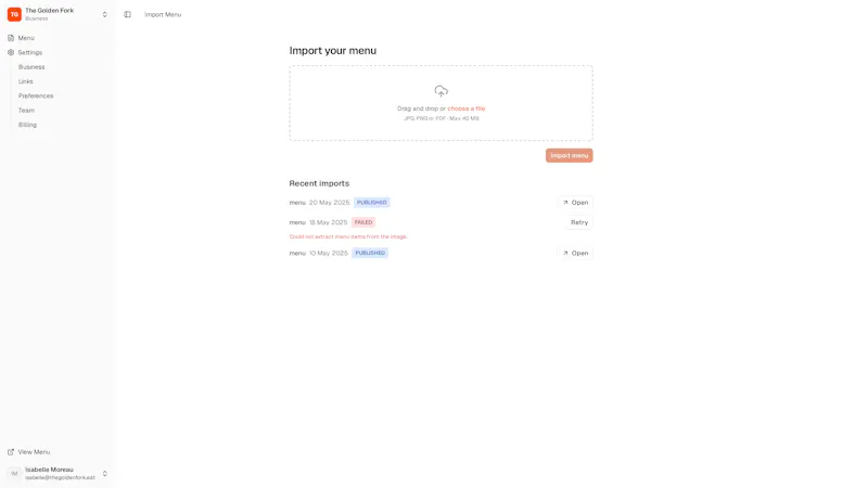 Menyu screenshot 3