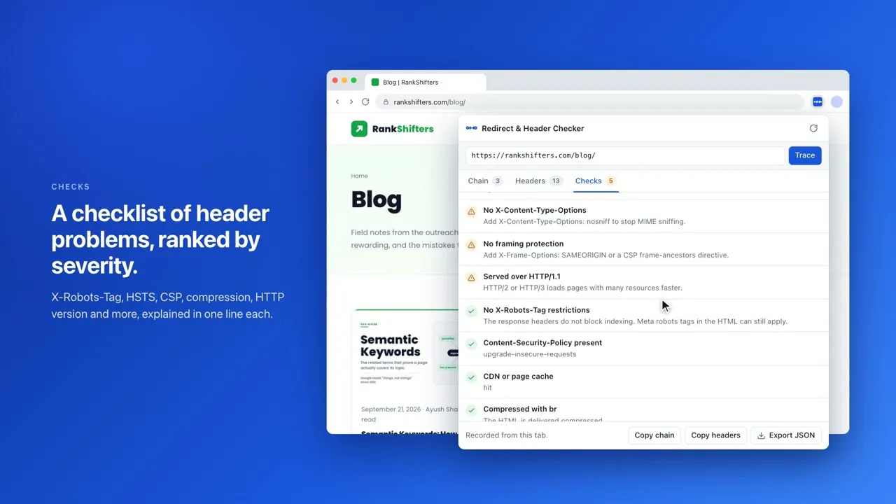 Redirect & Header Checker gallery image