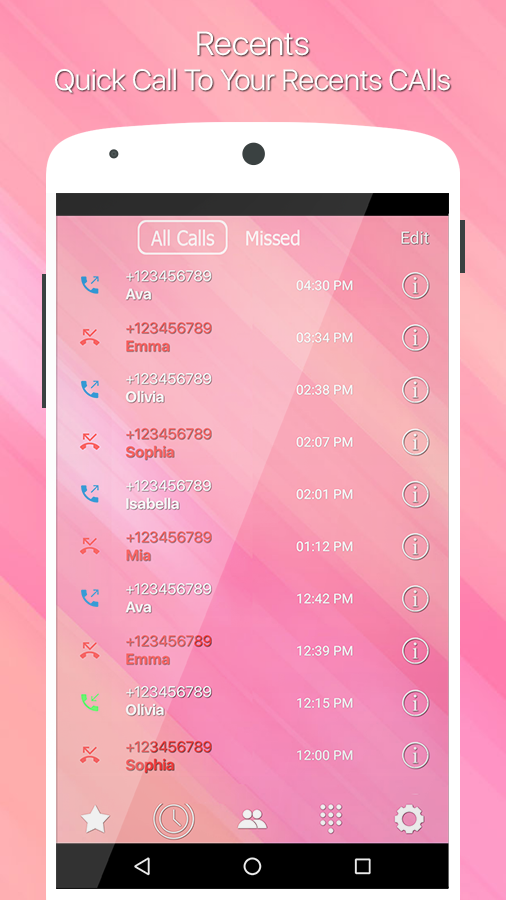 Sweet Pink Dialer + Caller ID gallery image