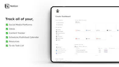 Content Creation Notion Template gallery image