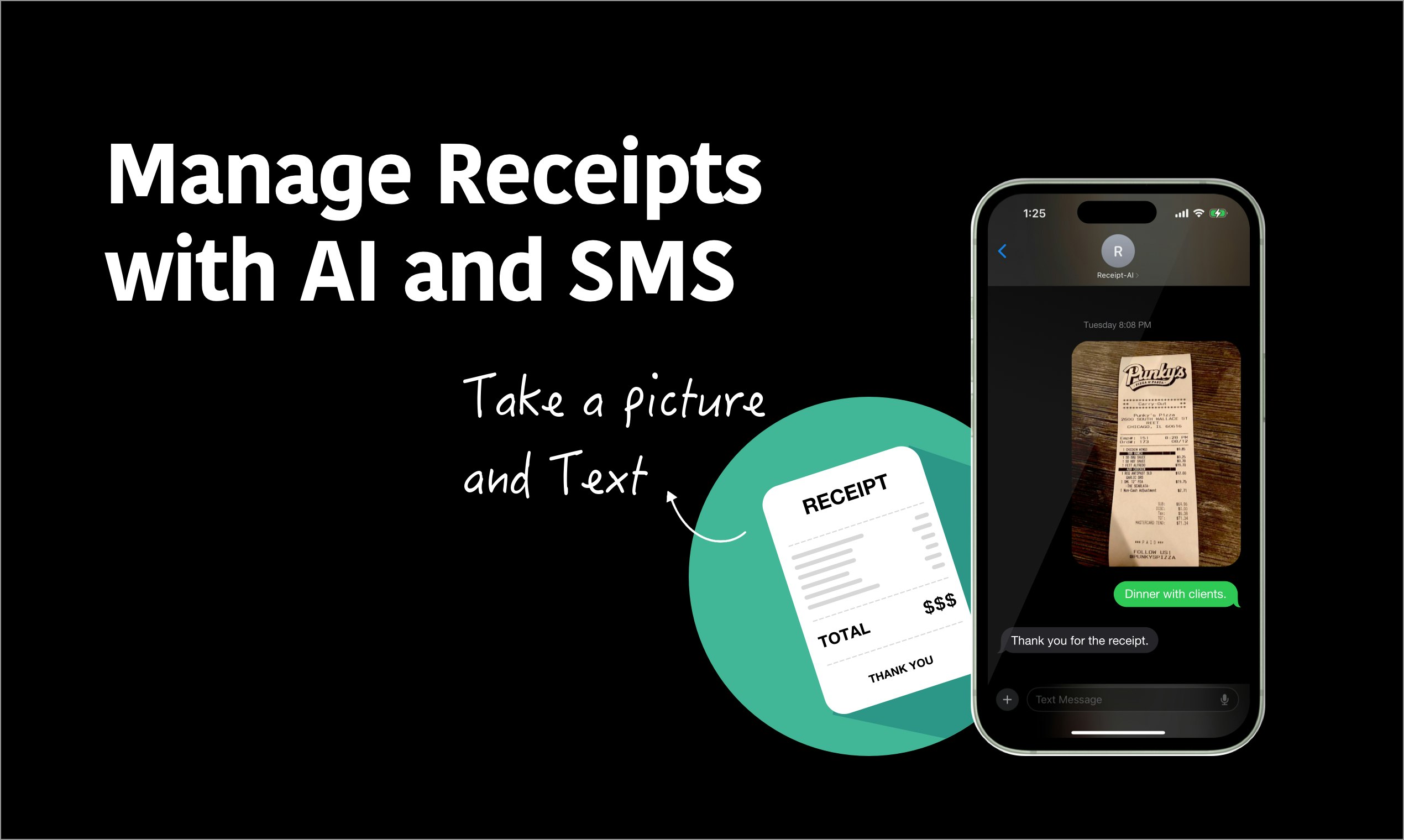 startuptile Receipt-AI-Manage Receipts with AI and SMS for Busy Traveling Teams