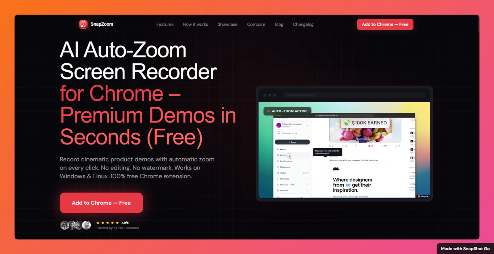 SnapZoom -  AI Auto-Zoom on Click screenshot 1
