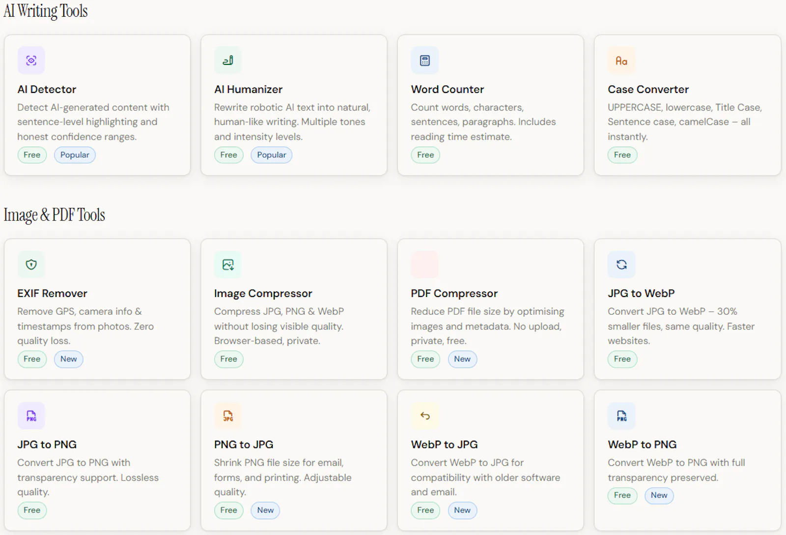 Free tools for writing & images screenshot 4