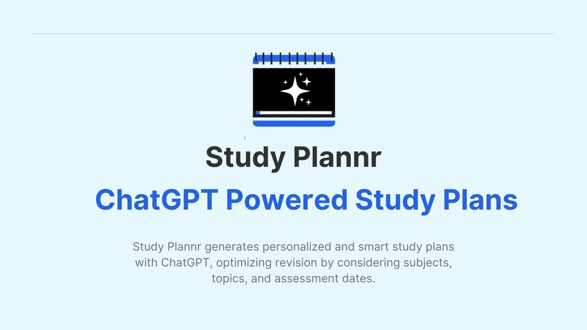 startuptile Study Plannr-ChatGPT powered study plans