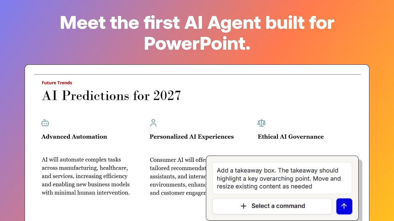 Plus AI Presentation Agent gallery image
