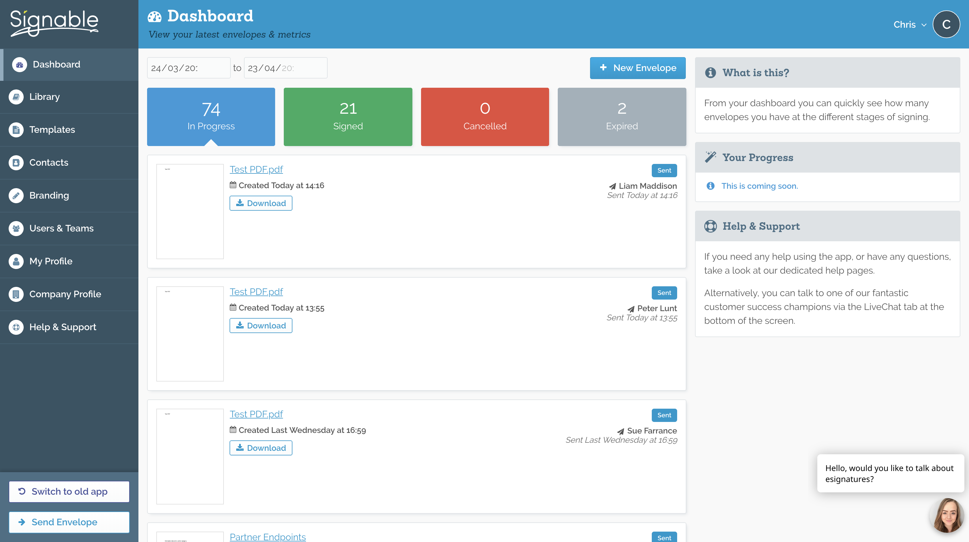 Signable gallery image