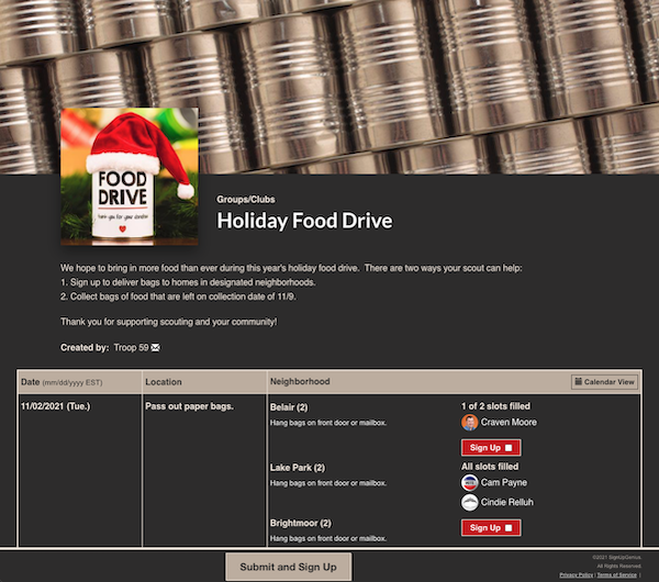 SignUpGenius gallery image