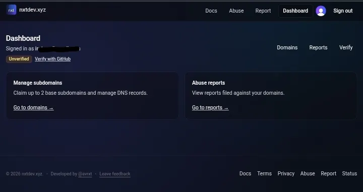 nxtdev.xyz 제품 배너