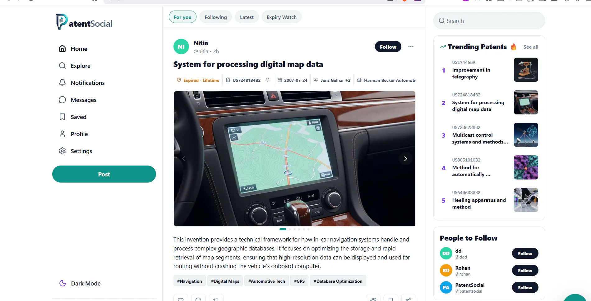 PatentSocial screenshot 1