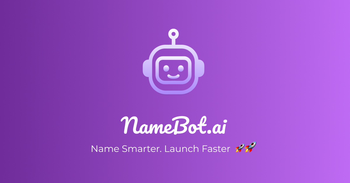 Mídia 1 de NameBot.ai - Gerador de nome AI gratuito com verificações de domínio e marca registrada