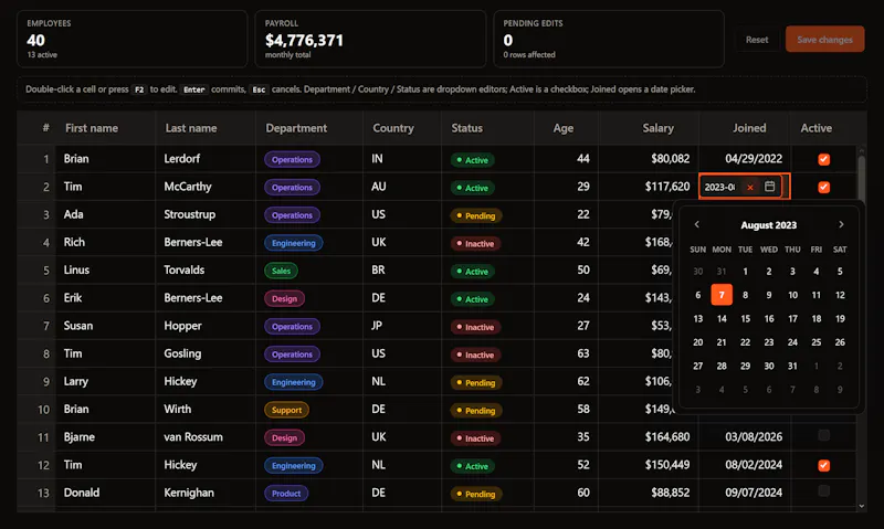 SvGrid screenshot 3