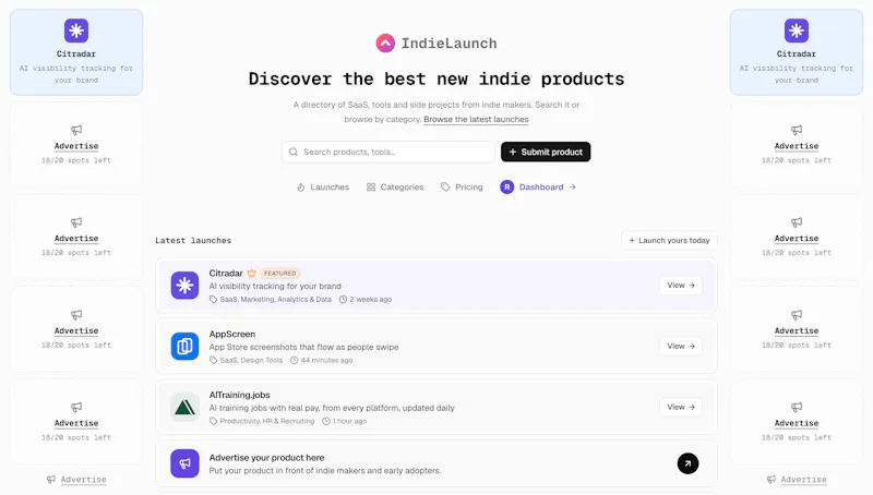 IndieLaunch screenshot 1