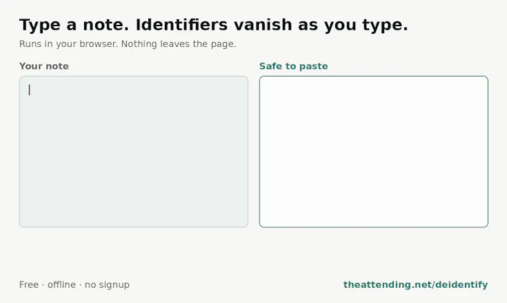 Safe Harbor De-identifier gallery image