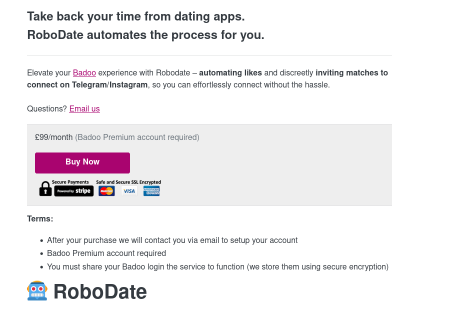 RoboDate media 1