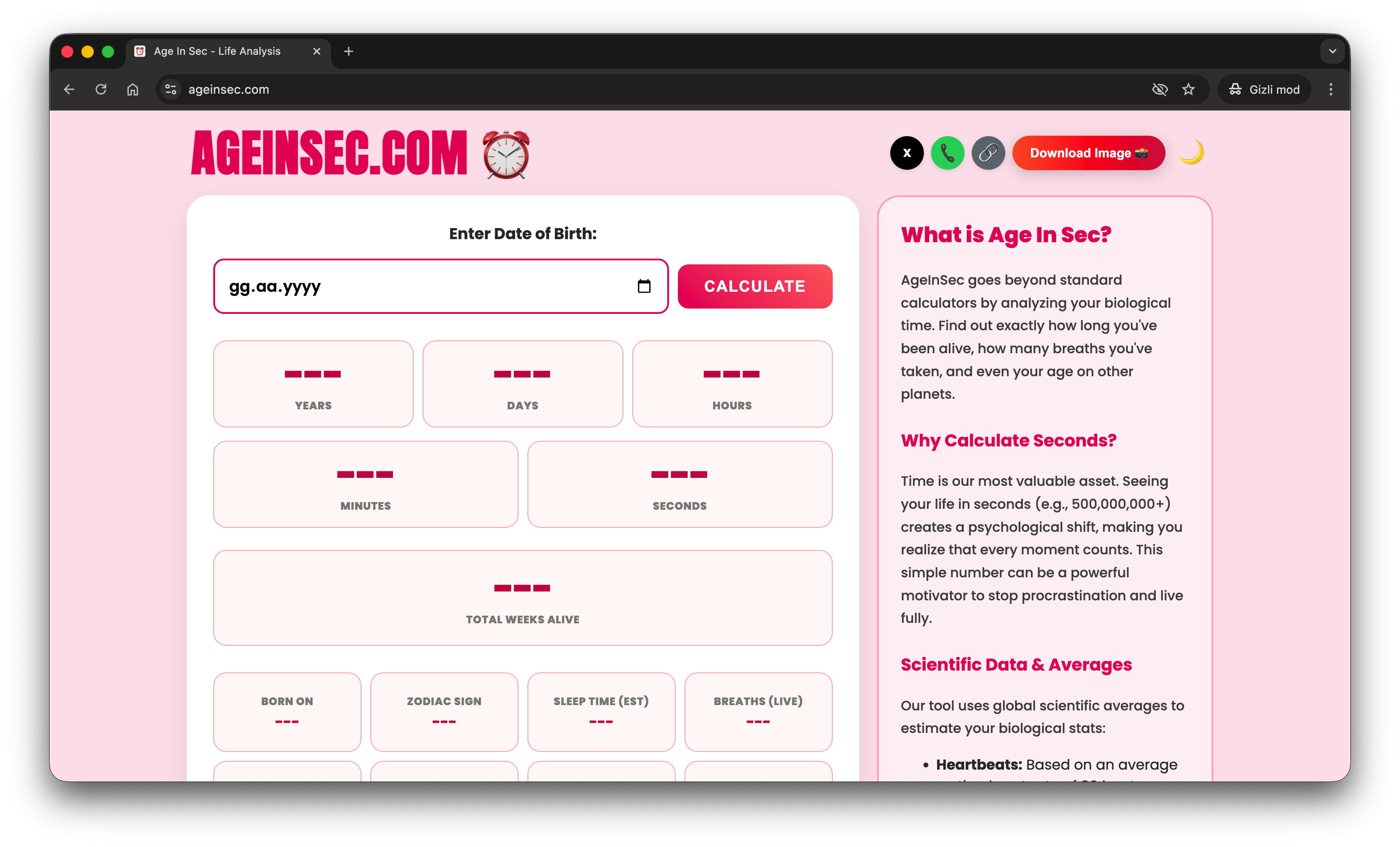 ageinsec.com - Main product screenshot demonstrating key features and user interface