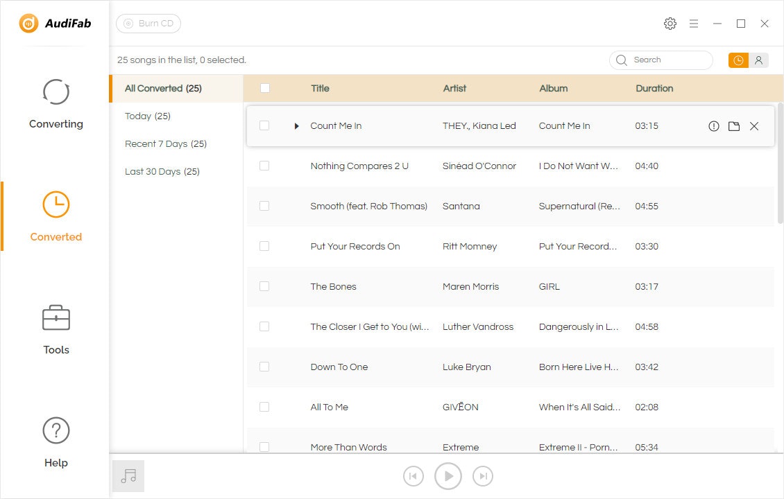Mídia 6 de Converter Audifab Apple Music - Converta qualquer música da Apple em formato MP3 simples.