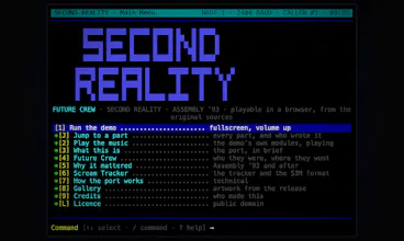 Second Reality (1993) in your browser gallery image