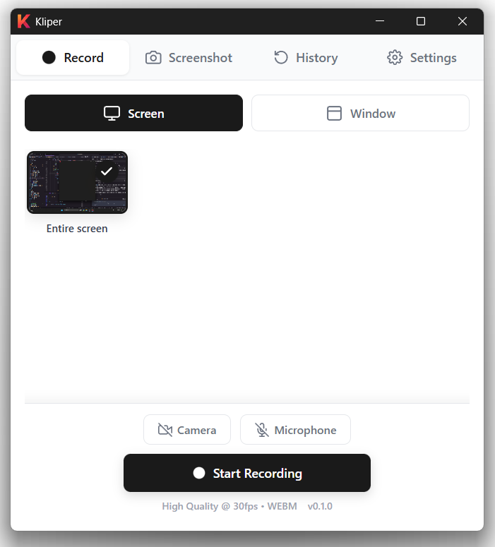 Kliper - Privacy-first screen recorder - Screenshot 2 showing product features and functionality