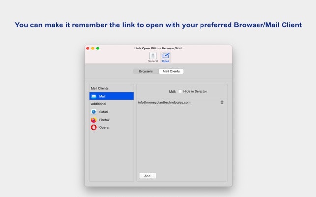Link Open With - Browser/Mail gallery image