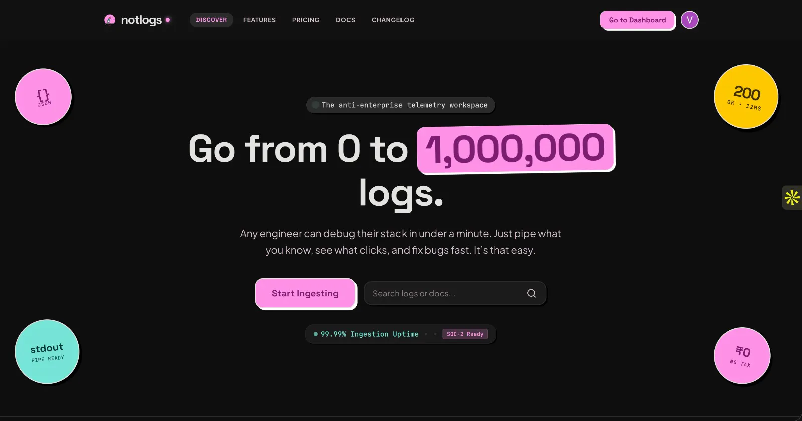 notlogs — Telemetry with Tactile Swagger gallery image