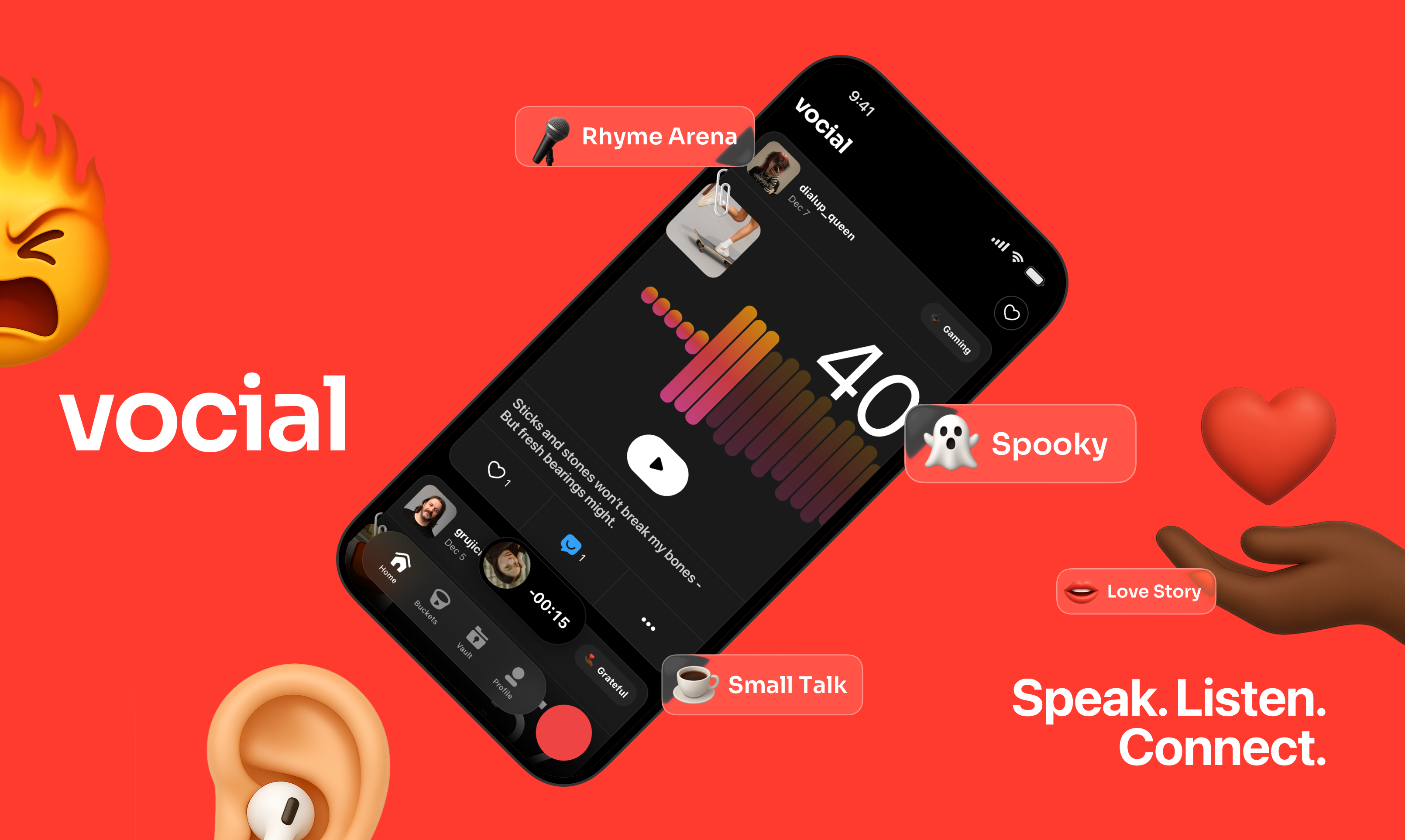 Vocial - Main product screenshot demonstrating key features and user interface
