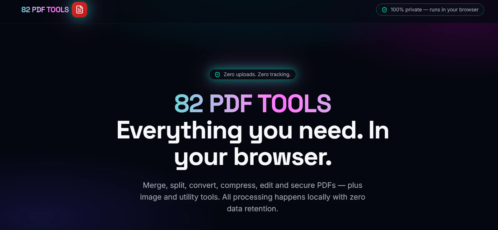 82 PDF TOOLS — All in one pdf tool kit screenshot 1