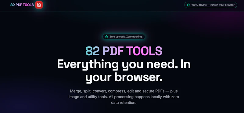 82 PDF TOOLS — All in one pdf tool kit screenshot 1