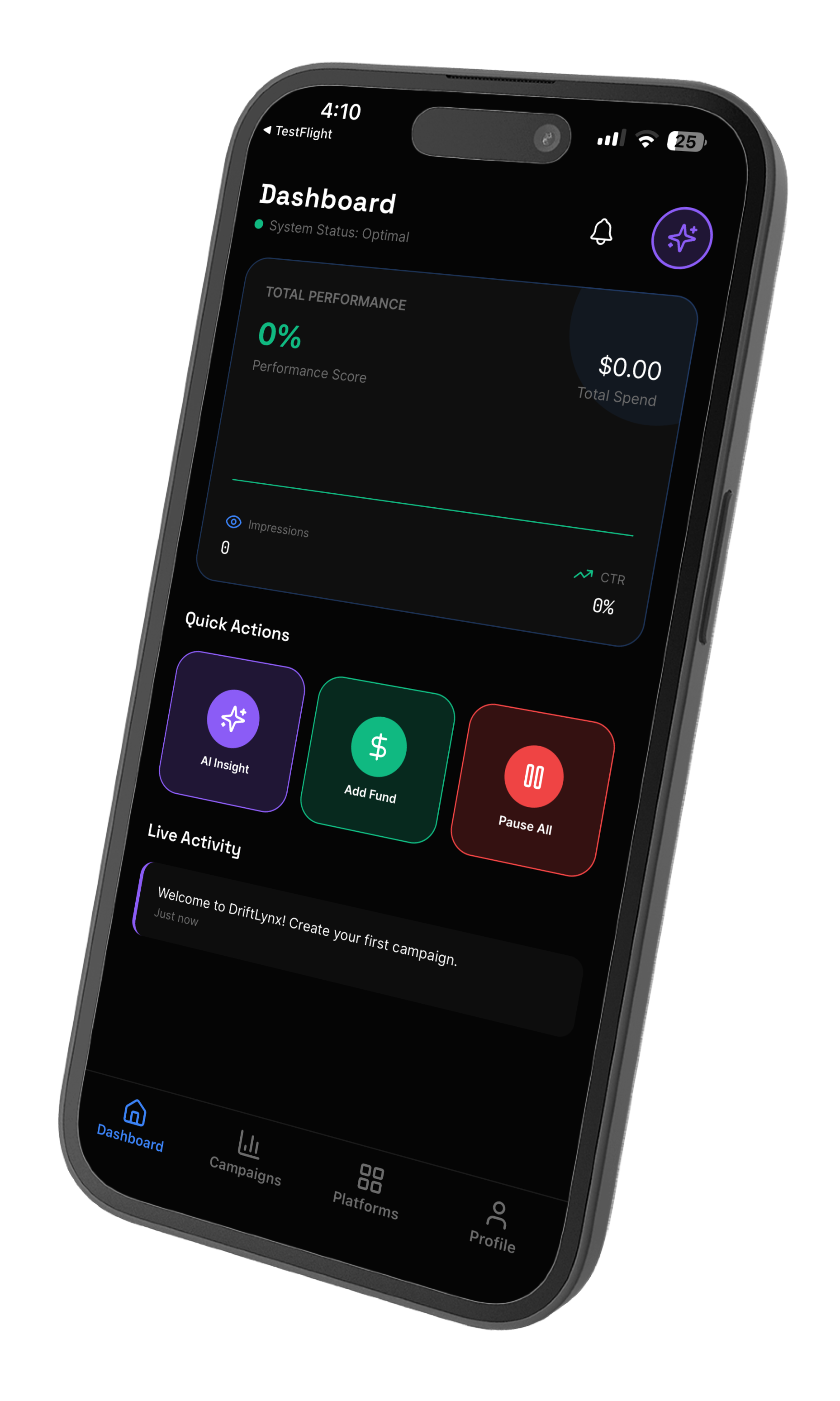 DriftLynx - Main product screenshot demonstrating key features and user interface
