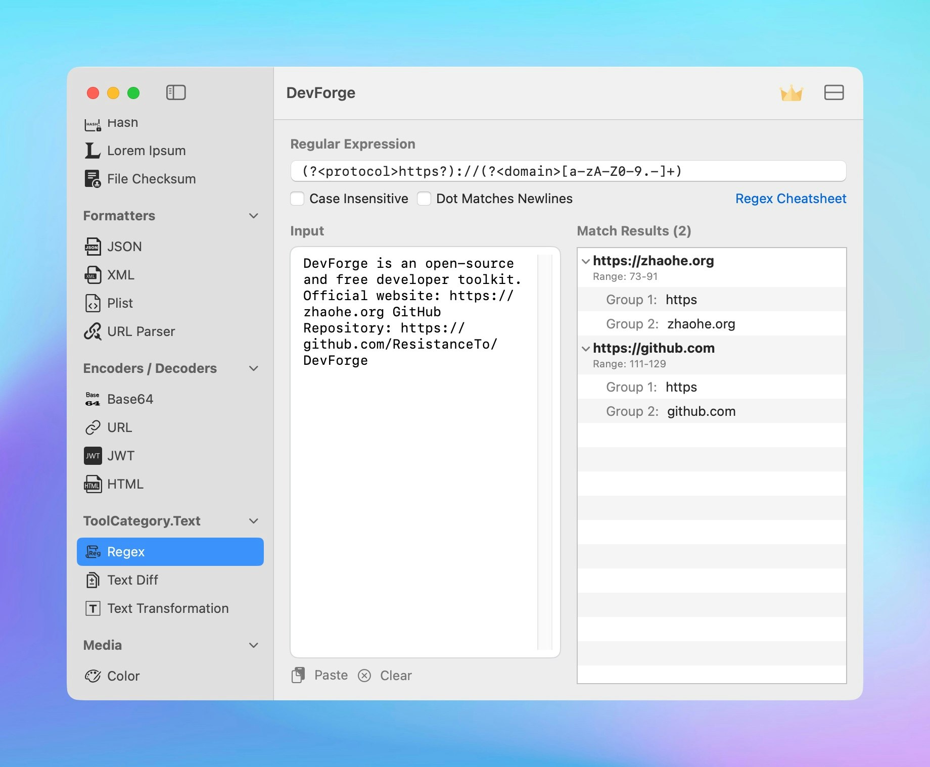 Média Devang - Boîte à outils de développeur sans source open source 3