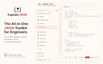 Captain JSON - Json Viewer & validator gallery image