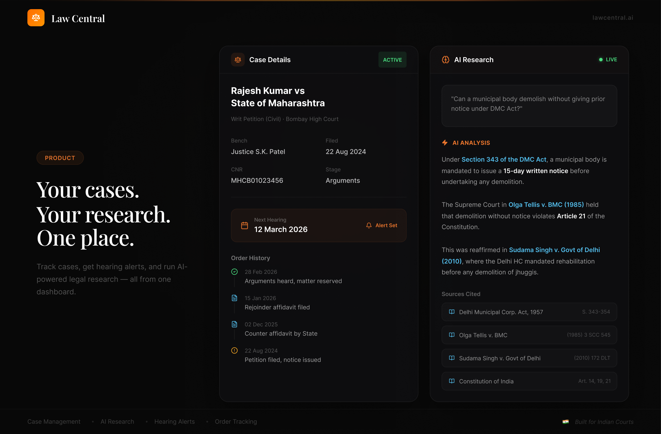 LawCentral AI - Screenshot 2 showing product features and functionality