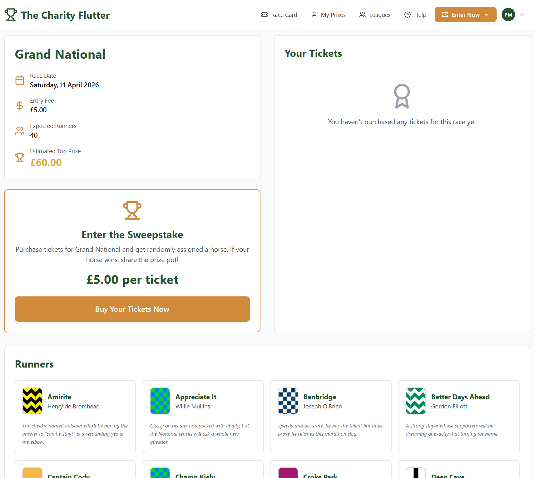 The Charity Flutter - Screenshot 3 showing product features and functionality