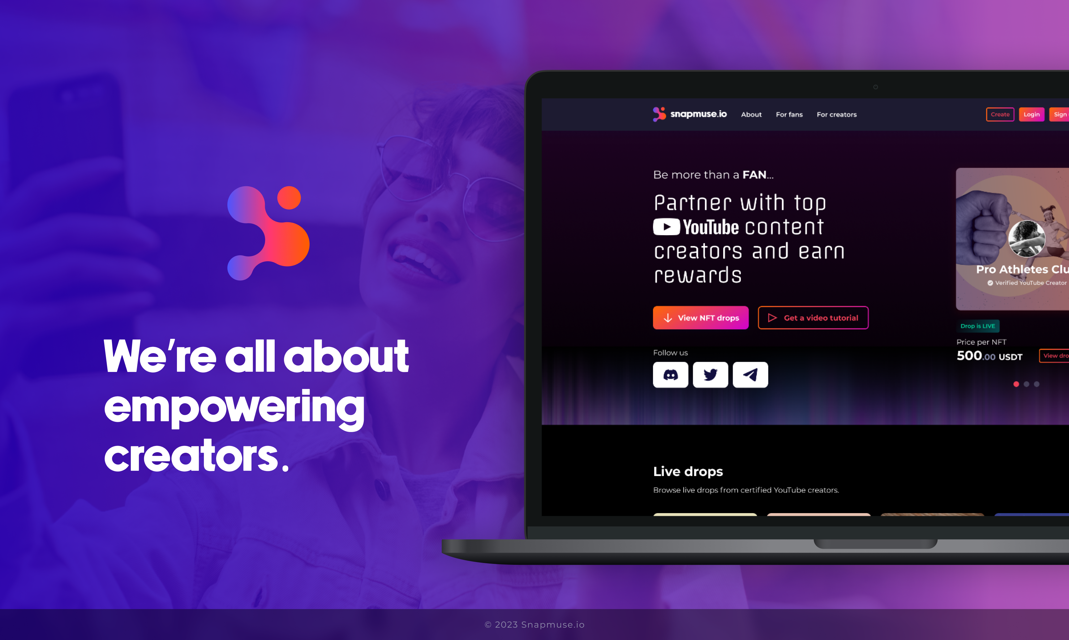 Snapmuse.io - Uno spazio in cui fan e creatori si uniscono! media 1